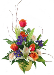 Orange Sherbert Arrangement -A local Pittsburgh florist for flowers in Pittsburgh. PA