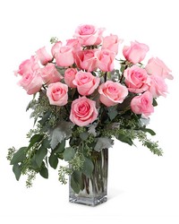 Pink Roses (24) -A local Pittsburgh florist for flowers in Pittsburgh. PA