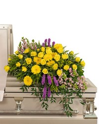 Sunshine from Heaven Casket Spray -A local Pittsburgh florist for flowers in Pittsburgh. PA