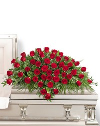 50 Red Roses Casket Spray -A local Pittsburgh florist for flowers in Pittsburgh. PA