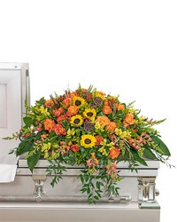 Sunset Reflections Casket Spray -A local Pittsburgh florist for flowers in Pittsburgh. PA