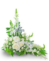 Divine Love with Crystal Cross Keepsake -A local Pittsburgh florist for flowers in Pittsburgh. PA